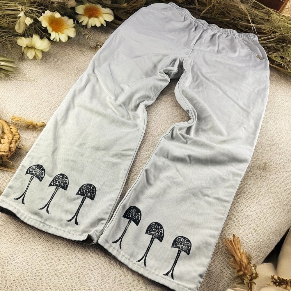 Vintage Chic Denim Pants Women 14P Robot Mushroom Y2K Skate Baggy Street‎ Boho